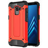 Military Defender Tough Shockproof Case for Samsung Galaxy A8 (2018) - Red